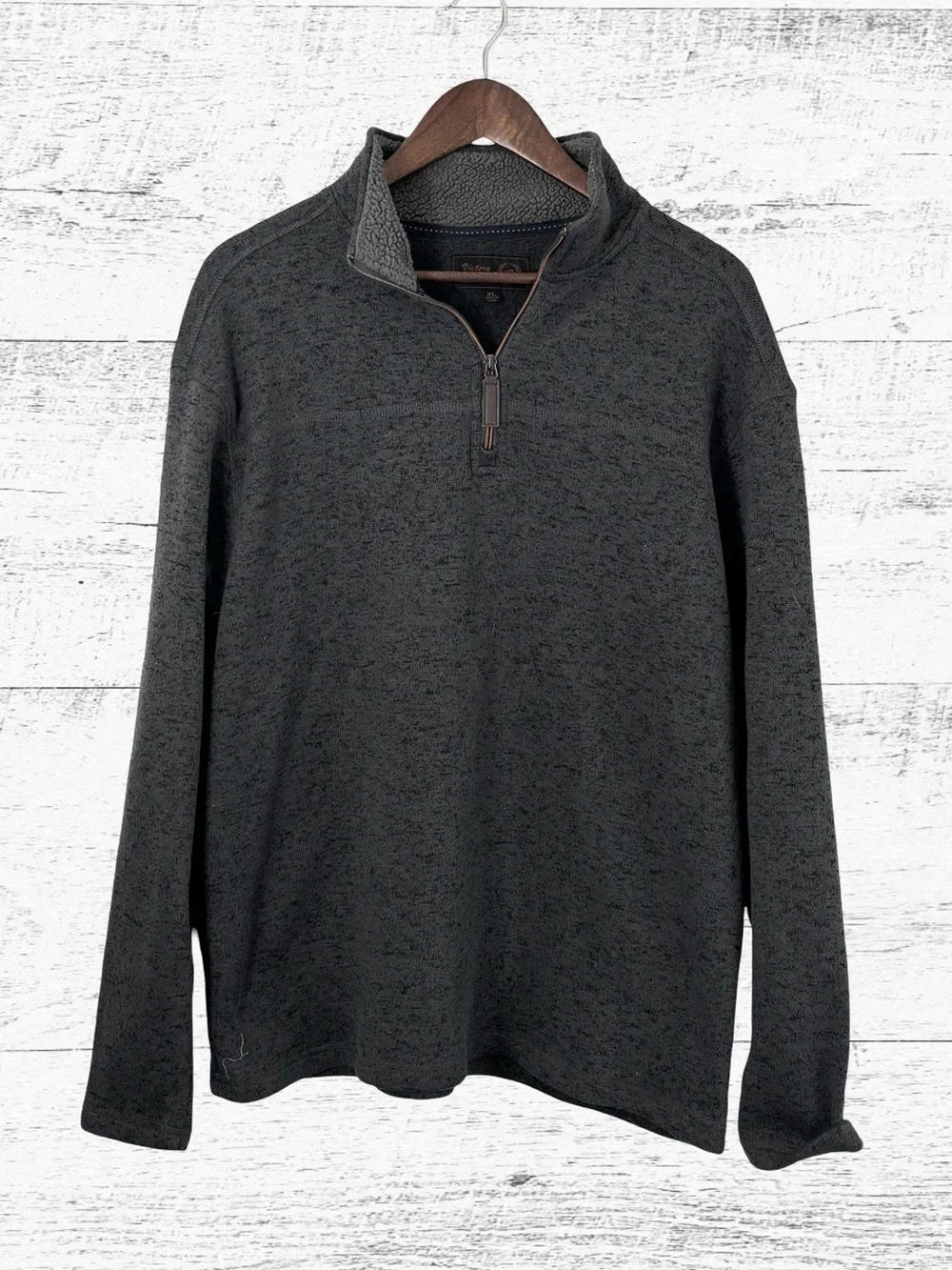 Men's Charcoal Heather Quarter-Zip Pullover Sweater